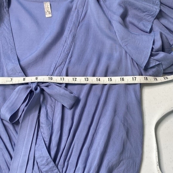 Free People Intimately Call Me Later Body Suit Flutter Short Sleeve Wrap Tie - Picture 12 of 16